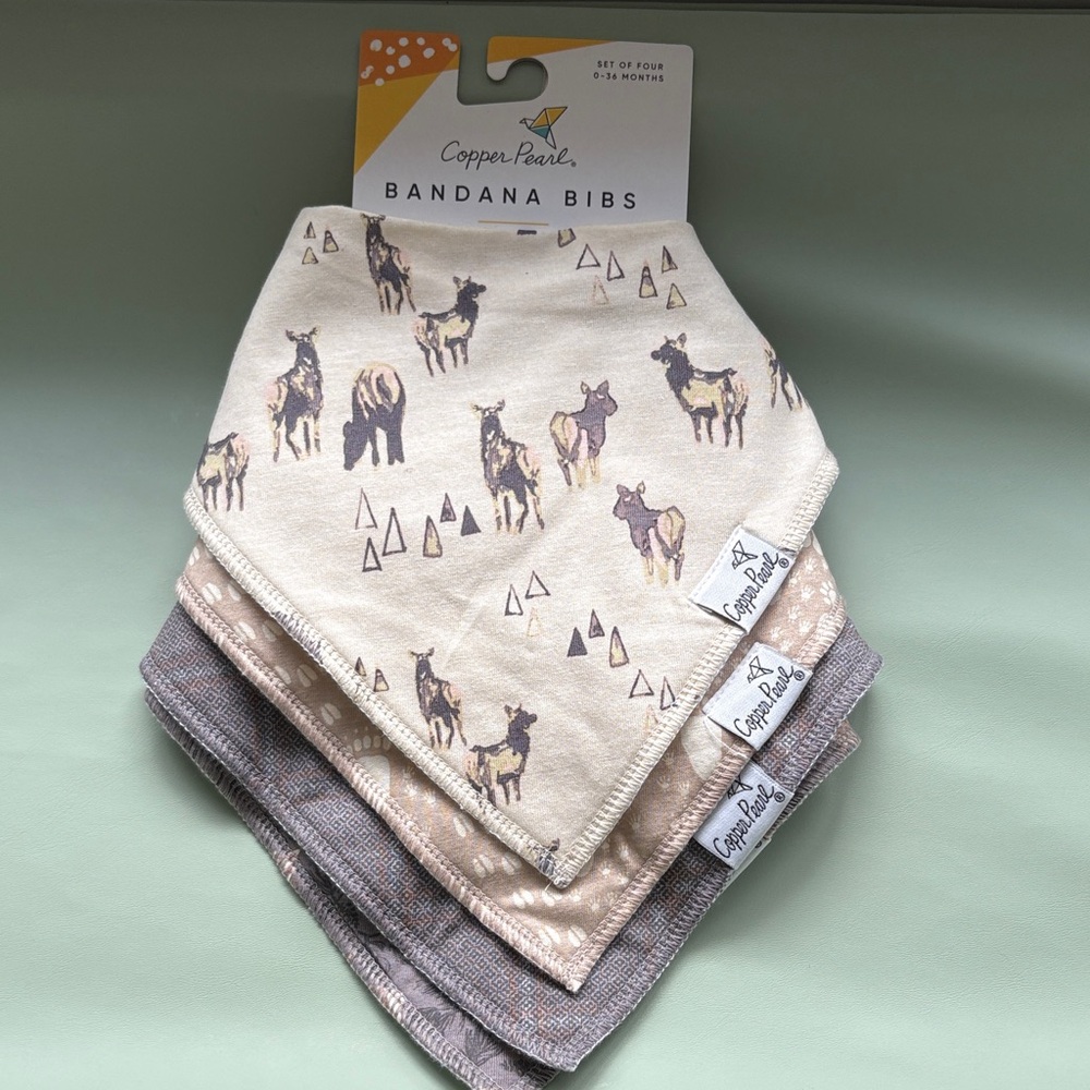 Copper Pearl Bandana Bibs